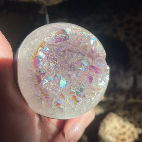 Aura amethyst agate sphere - Picture 11 of 16